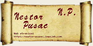 Nestor Pušac vizit kartica